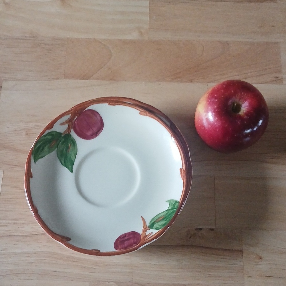 Mid Century 1950's Franciscan Ceramic Apple Set of 2 Saucers McBean & Co.
